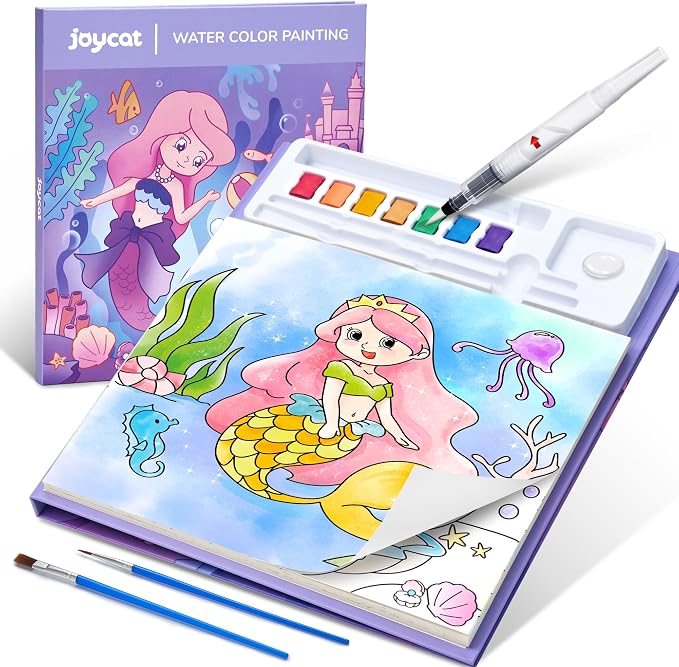 JoyCat Paint with Water Coloring Books for Toddlers (Underwater World) | Watercolor Painting Set for Kids Ages 3-5 & 4-8, Arts & Crafts Drawing Activity Travel Toy, Birthday Gifts for Boys & Girls