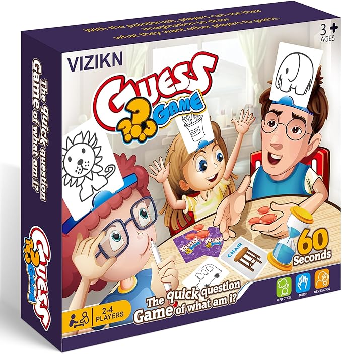 Headbands Game for Kids – Guessing Board Game to Boost Vocabulary | Critical Thinking, and Social Skills – Quick Question Family Game Night for 2–4 Players – Travel-Friendly Fun (Mixed Theme)