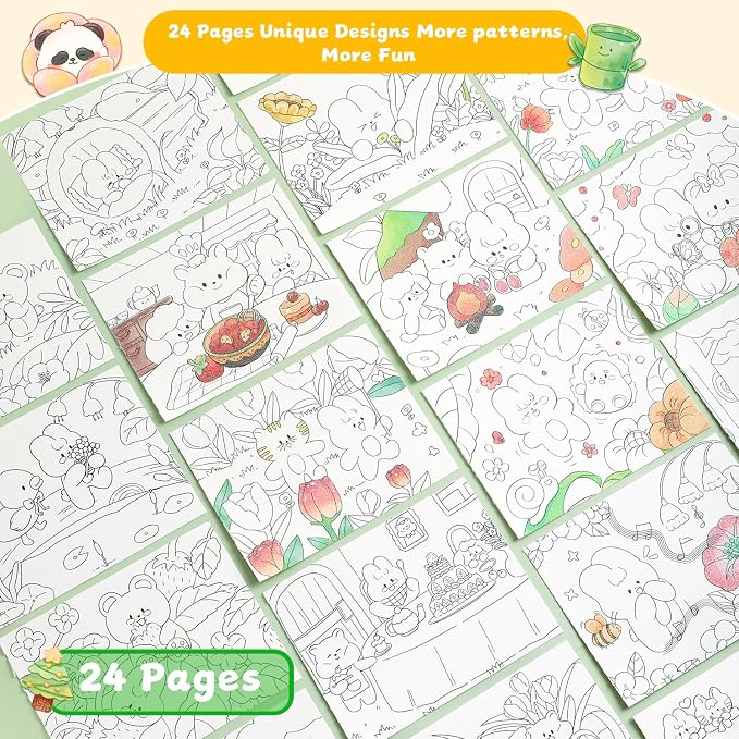 Paint with Water Coloring Books for Kids Ages 3-5, 4-8 – Cute Coloring Book for Teens,Arts and Crafts for Kids Ages 3 4 5 6 7 8+, Birthday Gift Toys for Girls Boys,Travel Toys -Rabbit