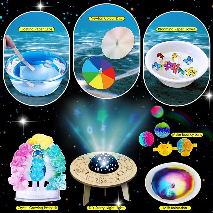 PATIFEED 310 Experiments Science Kit for Kids Chemistry Set S.T.E.M Toys | Volcano Eruption, Crystal Growing, Space Projects, Birthday Gift for Boys Girls