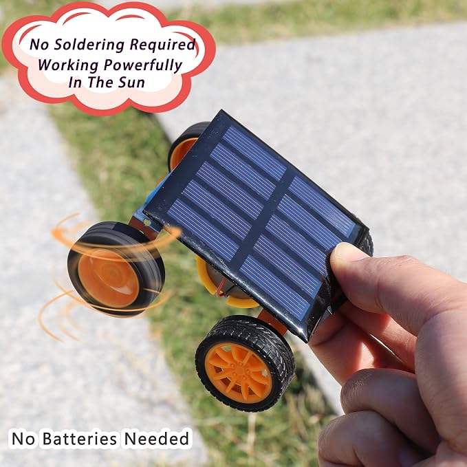 STEM Building Toys for Kids Ages 8-12, Science Experiments & Solar Car Projects (Pack of 2)