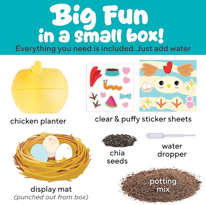 Creativity for Kids Plant-a-Pet Barnyard Pig Kit | Decorate, Plant & Grow Your Own Pet | Chia Seed Gardening Craft | Spring Crafts & Screen-Free Kids Activity (Ages 6+)