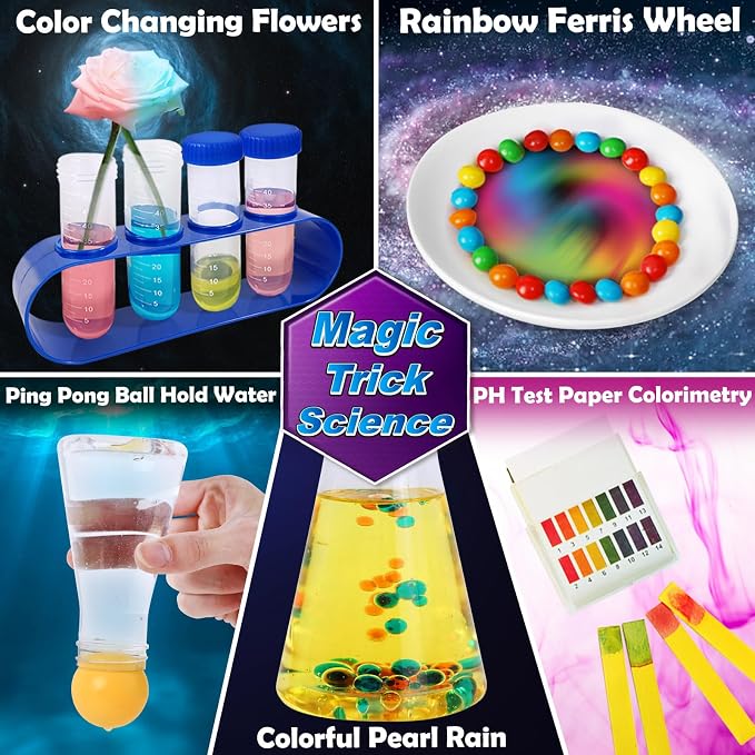 UNGLINGA 150 Experiments Science Kits for Kids Chemistry Lab S.T.E.MToys | Volcano, Crystal, Magic, Dig, Reation, Physics, Scientist Tools Set, Educational Project for Boys Girls Birthday Gifts Ideas