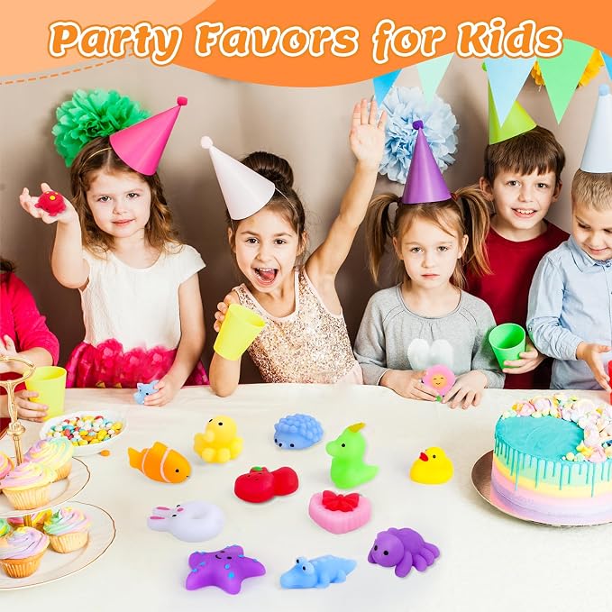 VISCOO 40 Pack Squishy Toys, Mochi Squishy for Kids, Kawaii Squishies | Treasure Box Toys for Classroom Prizes, Easter Basket Gifts Goodie Bags Fillers Birthday Gift Party Favors