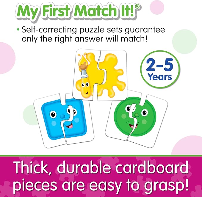 The Learning Journey: My First Match It - Colors and Shapes- 15 Piece Self-Correcting Matching Puzzles - First Learning Toys for Toddlers 2-5 - Award Winning Toys