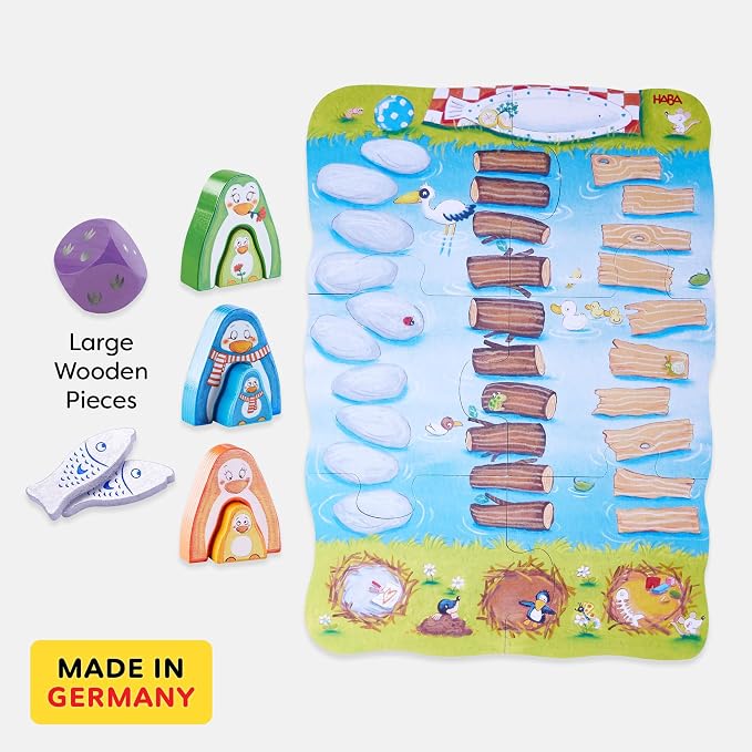 HABA My Very First Games Go, Go Little Penguin, Toddler Learning Game and Cooperative Toddler Board Games for 2 Years and up, Made in Germany