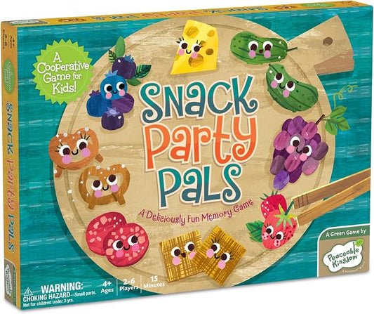 Peaceable Kingdom Snack Party Pals Cooperative Game - Fun Memory Game for Preschoolers & Kindergarteners - Ages 4+