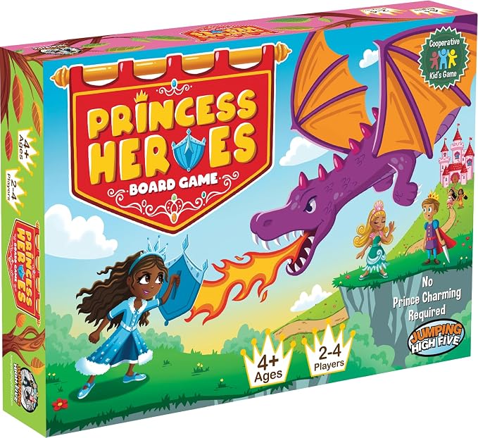 Princess Heroes Cooperative Board Game Kids Ages 4 and up, Help Princesses | Cooperative princess adventure. Kids work together to save the kingdom. Easy to learn and perfect for family fun time.