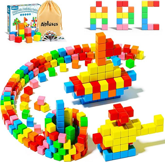 Apluses 42PCS Magnetic Blocks, Gifts for 3 4 5 6 Year Old, Magnet Building Blocks for Kids, Girls & Boys, Sensory - Montessori - Autism - Magnetic Toys for Kids Ages 3-5 4-8