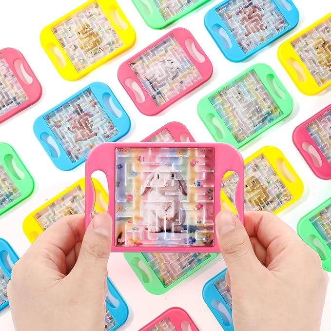 JellyArch 36 Pcs Mini Maze Puzzle Bulk for Kids Maze Cubes, Pastel | Small Educational Handheld Puzzle Brain Teaser Back to School Classroom Exchange Gifts for Students Adults