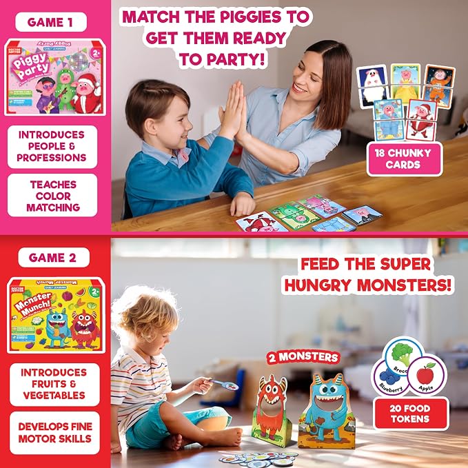 Doctor Jupiter My Big Box of Games for Kids Ages 2-3-4 Years Old | Birthday Gift for Boys & Girls Ages 2,3,4, My Big Box of Games, Montessori Educational Toy, Learning Activity Set
