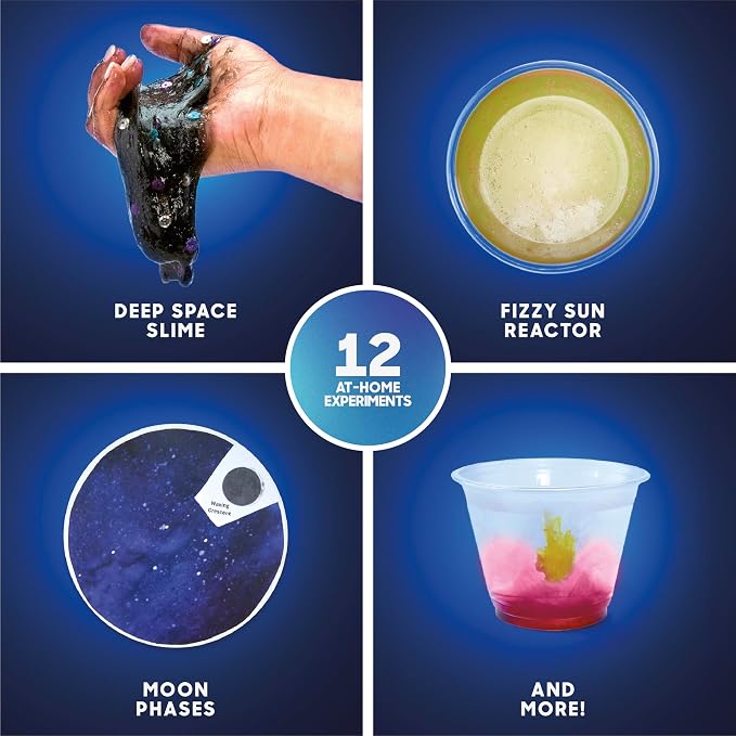 Discovery Stellar Space Science Kit for Kids| 30 Science Experiments| Build a Telescope, Galaxy Slime, Grow Moon Rocks| STEM Astronomy Chemistry Activity Set| Educational Learning Toy| Gift Ages 8+