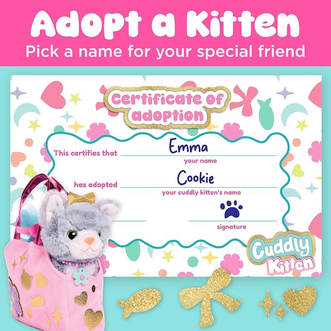 Creativity for Kids Cuddly Kitten Kit, Adopt & Accessorize Your Pet