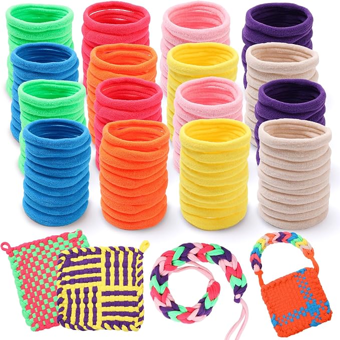 Weaving Loom Refill Loops Kit – Loom Refill Loops for Weaving Potholder Loom Kit - Arts and Crafts for Kids Ages 6 7 8-12 13 Girls Boys Adults - Crafts Supplies 224 PCS in 8 Bright Colors