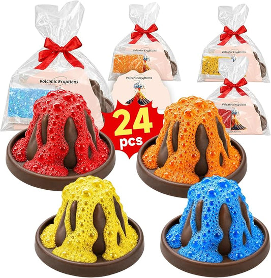 24Pcs Volcano Eruption Science Kit STEM Science Experiments Party Favors Classroom Prizes Goodie Bag Stuffers Gifts Exchange for Boys and Girl