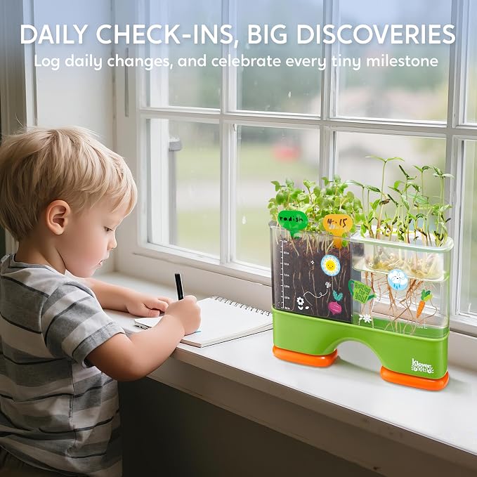 JOVA Klever Kits 2-in-1 Root Viewer & Planting Science Kit for Kids – STEM Learning Gifts for Kids Aged 6+, Soil & Hydro Observation Kit Birthday Toys Gifts for Boys and Girls