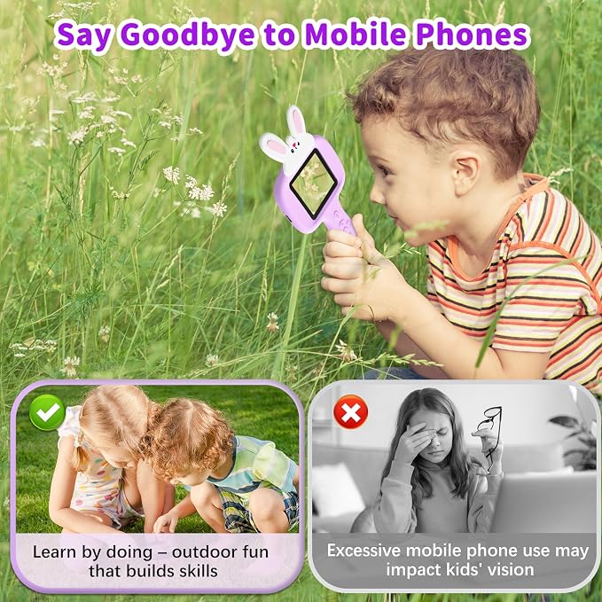 BLACKROOT Microscope for Kids, 2.4" Handheld Digital Pocket Microscope | STEM Educational Science Toys for New Year, Birthday Gifts for 3+ 4 5 6 7 8 9 10 11 12 Year Old Boys Girls, Purple