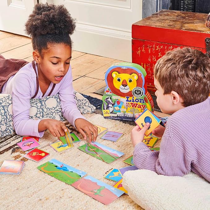 eeBoo Lion in My Way Game - Award Winning Cooperative & Imaginative Problem Solving Game, Screen-Free Fun for 2-4 Players, Kids Ages 5 and up