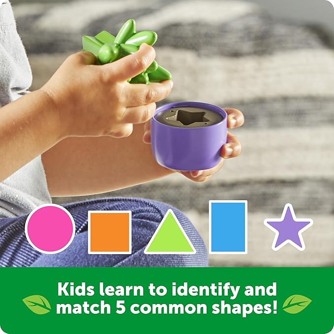 Learning Resources Shape & Color Garden | Montessori Toddler Toys, Sorting Sensory Toys, Kids Gardening Set, Flower Building Set, Preschool Learning Activities