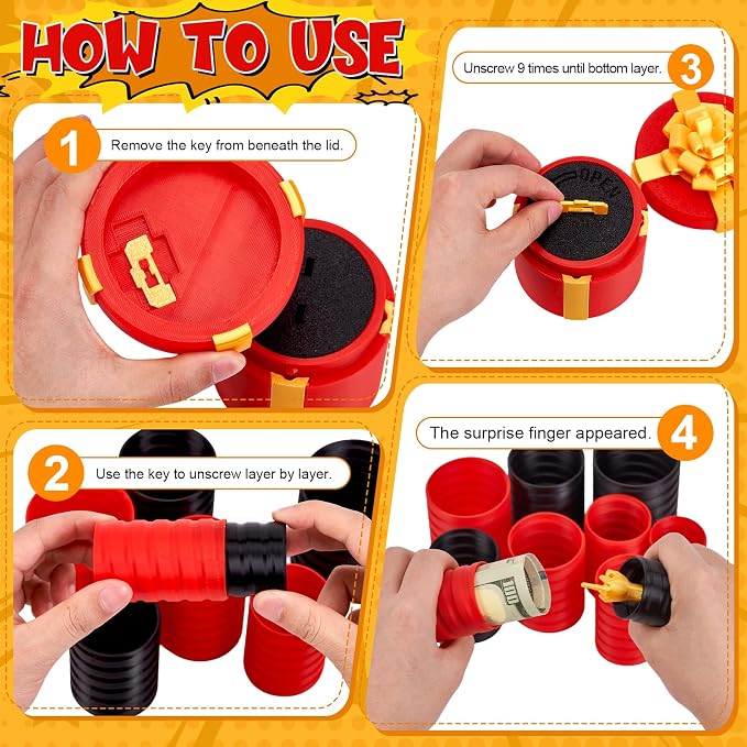 4.72 in Gotcha Box, 3D Printed Prank Mystery Box for Men Women, Annoying Nesting Gift Boxes with La Puta Caja Broma, Surprise Birthday Gifts Prank Puzzles for Adults Best Friends Her/Him