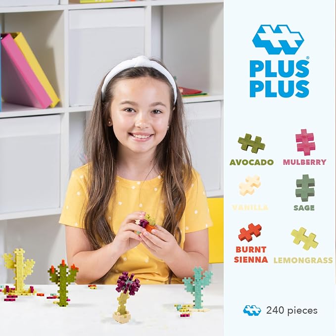 PLUS PLUS 240 Piece Botanica Mix - Mini Waffle Blocks Classroom Must Haves