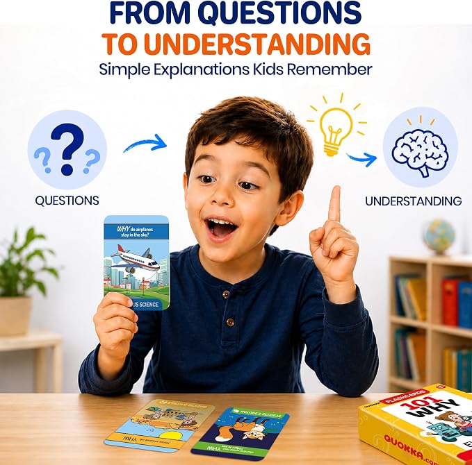 Flash Cards for Kids Ages 5-8 - Learning Card Game for Family
