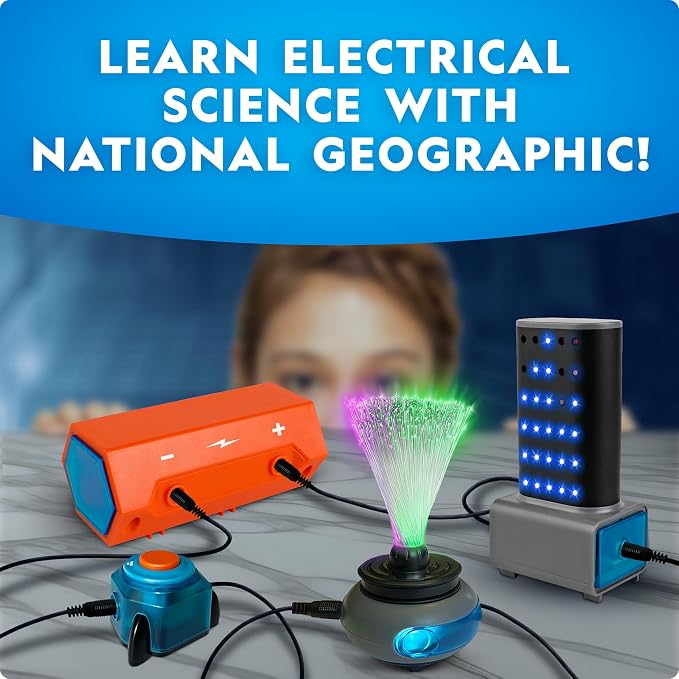 National Geographic Circuit Kit for Kids with 120 Electrical Projects | Electronics Kit, Circuit Board Building, Electricity Experiments, Electrical Projects, STEM Toy, Birthday Gift