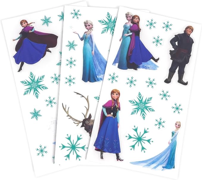 Tytan Toys Disney Frozen Magnetic Tiles Princess Castle - 68-Piece STEAM Building Set with Glitter Tiles & Elsa, Anna, Olaf Stickers - Educational Frozen Toys for Girls Age 3-4+