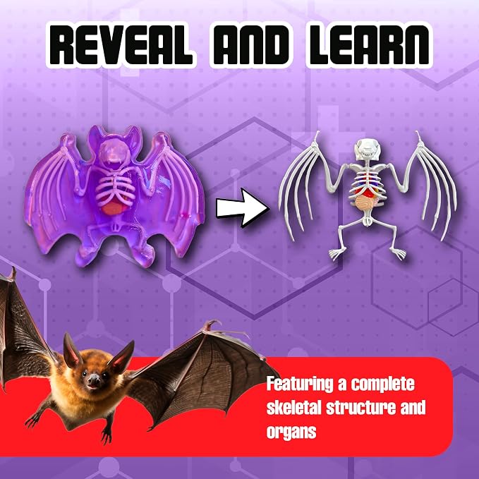 Top Secret Toys Dissect-It Mini Labs Bat Lab Dissection Kit for Kids, Realistic Synthetic Kids Science Kit - On, Biology and Animal Anatomy, STEM Toy, Ages 6+
