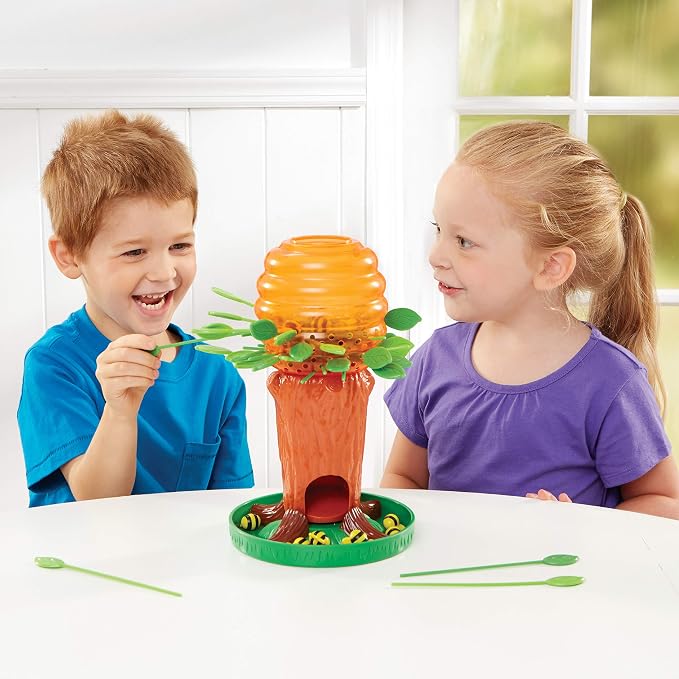 Game Zone Honey Bee Tree Game – Award-Winning Fun and Exciting Tabletop Game for Kids and Families | Pluck leaves gently or the bees tumble down - suspense-filled classic fun that builds fine motor skills through, Ages 3+