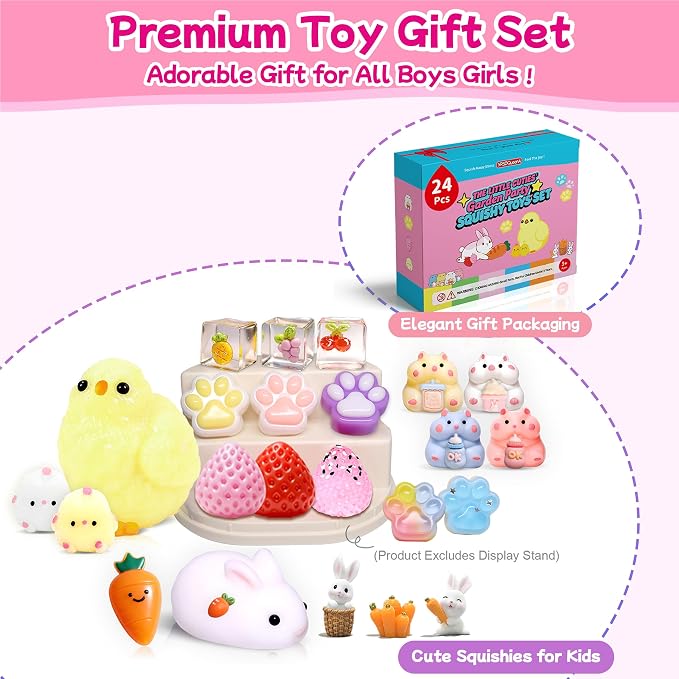 24Pack Taba Squishy Toys kit for Kids- Fidget Squeeze Toys Squishy Fun Box | Taba Squishy Party Favors for Kids-Cute Squishies Toys for Girls 8-10-Goodie Bag Stuffers for Kids Fidgets for Classroom