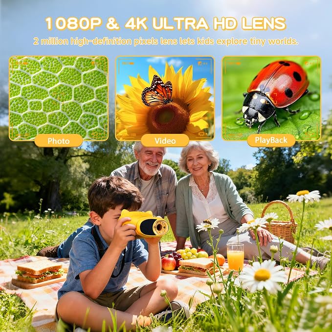 Handheld Digital Microscope for Kids,1000X Pocket Wonderquest Microscope | 2.4" IPS Screen,1000X Real Magnification,STEM Toys, Portable Edu Science Kits Birthday Gifts for Age 3-6 6-12 Girls Boys
