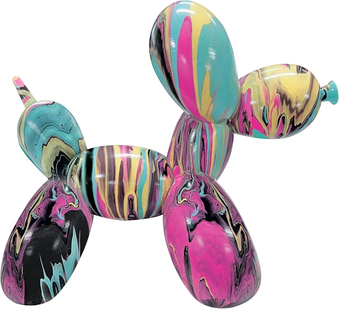 DIY Paint Pouring Kit – 1 XL Balloon Dog, 4 Acrylic Pour Paints, Mixing Cups & Tools, Create Unique Marbled Art, Fun Hands-On Craft Kit for Kids & Adults, Candy Ripple, Ages 5+