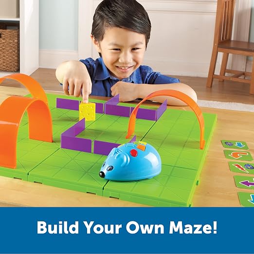 Learning Resources Code & Go Robot Mouse Activity Set | Screen‑Free Coding Robot Toy, Early Programming for Kids, STEM Robotics Kit, Ages 4+