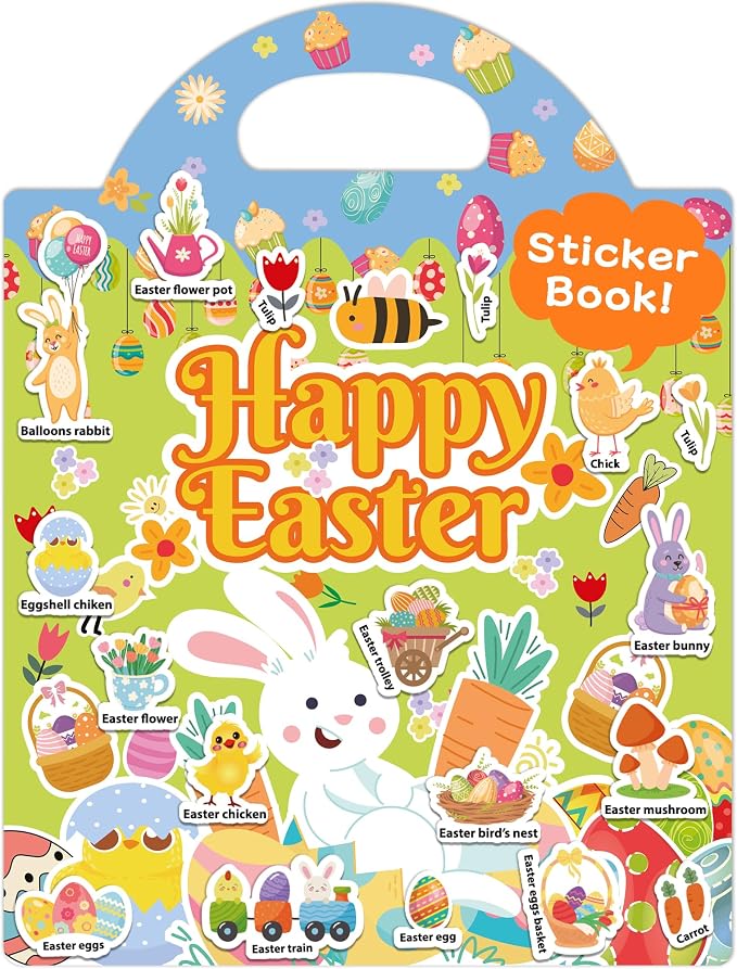 Benresive Reusable Sticker Book for Toddlers, Travel Stickers for Kids | Toddler Travel Activities Toys, Birthday Gifts for Boys & Girls, Airplane Travel & Road Trip Essentials Kids
