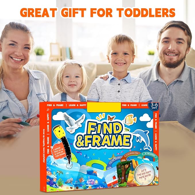Search and Find Books for Kids 3-5, Reusable Preschool Learning Activities, Perfect Road Trip Car Airplane Games, Educational Toys, Busy Books for 3 4 5 6 Year Old Boys Girl Christmas Birthday Gifts