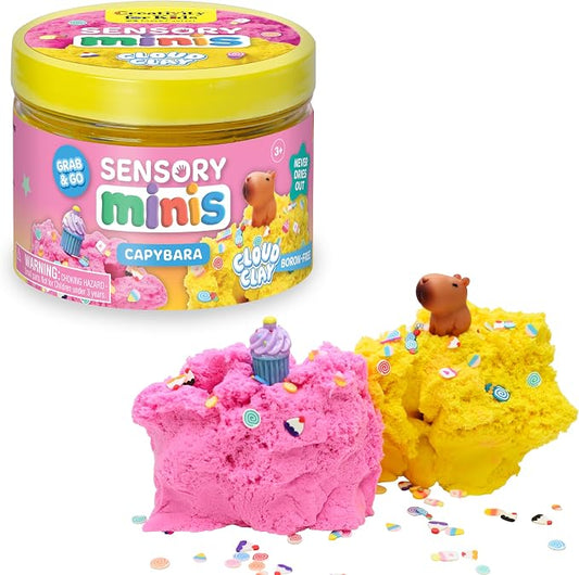 Creativity for Kids Sensory Minis Capybara Kit | Cloud Clay Sensory Toy for Toddlers | Squish, Scoop & Discover Surprise Pieces | Mess-Free, Screen-Free Travel Activity (Ages 3+)