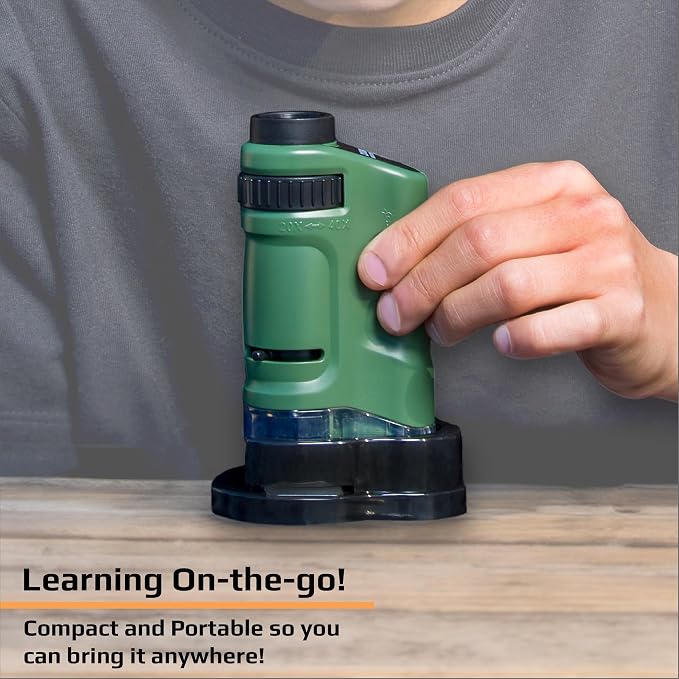 Carson MicroBrite 20x-40x LED Lighted Pocket Microscope for Learning, Education and Exploring - Set of 6 (MM-24MU)