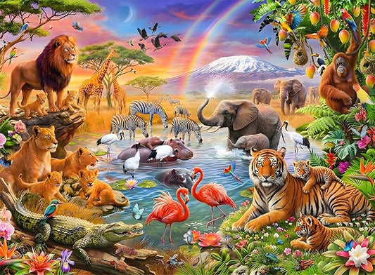 Puzzles for Kids Ages 6-8 8-10 - 200 Piece Puzzles - Animal World Puzzle | 200 Piece Puzzles for Kids.Puzzles for 6 7 8 9 10 11 12 years old boys and girls.Learning Puzzle Toy.jigsaw puzzle 200 pieces