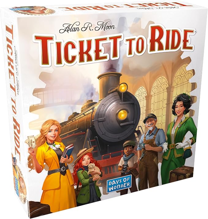 Asmodee Ticket to Ride Board Game (2025 Refresh) - A Cross-Country Train Adventure for Friends and Family, Strategy Game for Kids & Adults, Ages 8+, 2-5 Players, 30-60 Minute Playtime | A Cross-Country Train Adventure for Friends and Family, Strategy G...