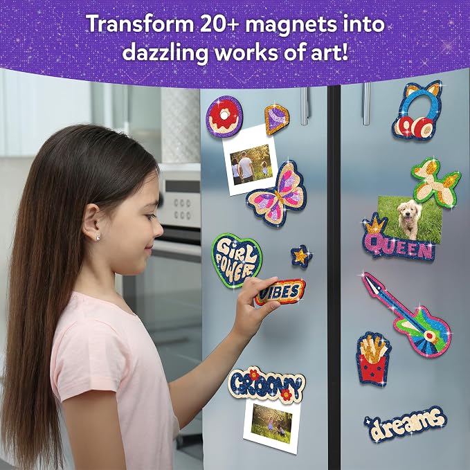 Skillmatics Foil Fun Girl Power, Foil Art & Craft Activity, Gift for Tweens | Mess-Free Activity, 20+ Magnets & 60+ Stickers, Travel, Screen-Free Fun, Party Favor for Kids, Teens (Ages 7–13)