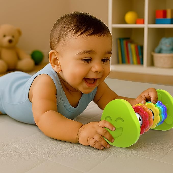 Imagimake Leaps & Bounds - Tummy Time Roller, Sensory Toy, Ages 3 Months+ | Early Learning Sensory Toy, Encourage Crawling, Motor Skills & Sensory Play, Gift for Babies Ages 3,4,5,6,7,8,9 Months