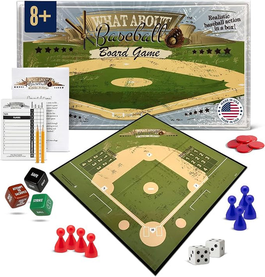 Baseball Gifts for Boys 8-12, Baseball Board Games for Kids and Adults with Dice, Tokens, & Score Pad, Fun Indoor Game with Basic and Advanced Play, Family Friendly Sports Board Game for All Ages