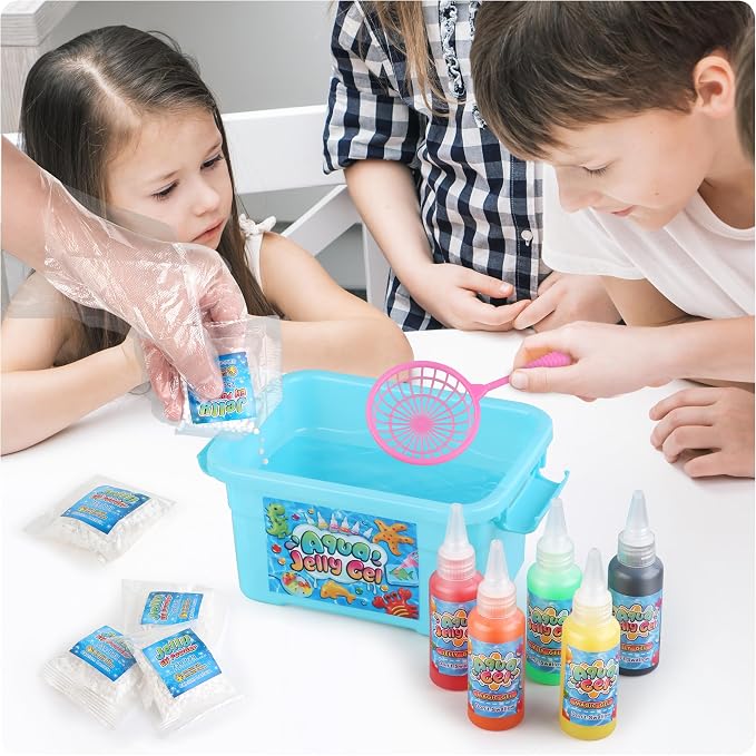 wookidel 8 Pack Magic Water Elf Powder Refill, Aqua Fairy Water Pets Refill | DIY Squishy Maker Kit, Compatible with Most Water Elf Kits, Perfect for Family Parties & Kid's Creative Play