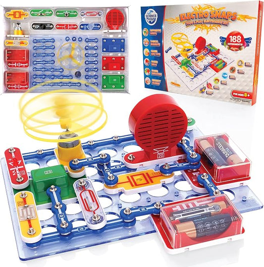 Science Kidz Electronics Kit - 188 Science Experiments Set for Kids | Age 5-10 Years Old - Electric Circuits Experiment Set - Educational STEM Toys