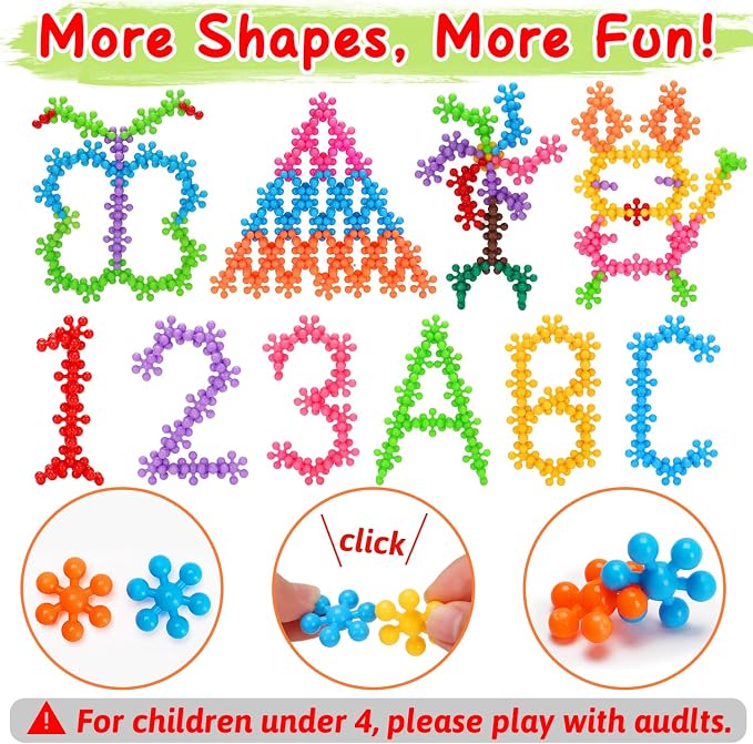 Kids Building STEM Toys for 3 4 5 6+ Year Old Boy Girl Birthday Gifts | 300PCS Educational Interlocking Discs Building Blocks for Kids Ages 3-5 4-8 5-7 Preschool Manipulatives Classroom Must Have