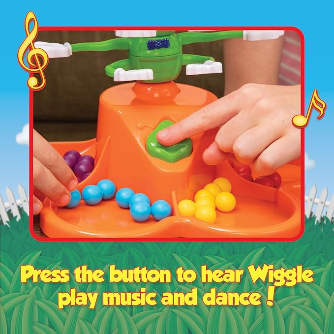 Giggle Wiggle Board Games for Kids, Family Game Night, Hand-Eye Coordination, Preschool Games, The Wiggle Race to Get Your Marbles to The Top Game, Ages 4+, Batteries Not Included
