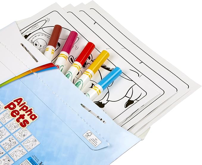 Crayola Color Wonder Alpha Pets, Mess Free Coloring for Toddlers, Alphabet Coloring Pages, Toddler Activity, Gift for Kids, Ages 3+ [Amazon Exclusive]
