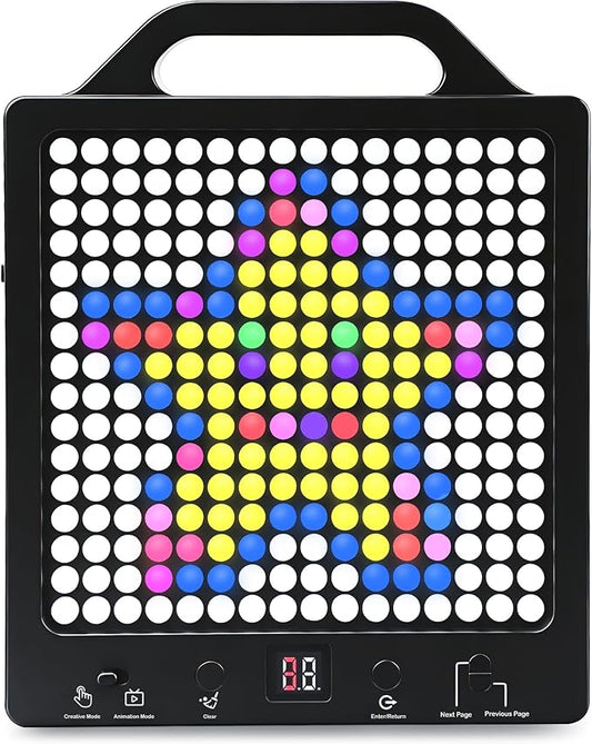 Konijiwa Sensory Toys for Kids with Autism | Light-Up STEM Toy | Screen-Free Travel Toy | No Pegs Choking Hazard, for Autistic, ADHD, CVI, Boys, Girls, Toddlers, Birthday, Gift, Ages 3+ (256 Buttons)