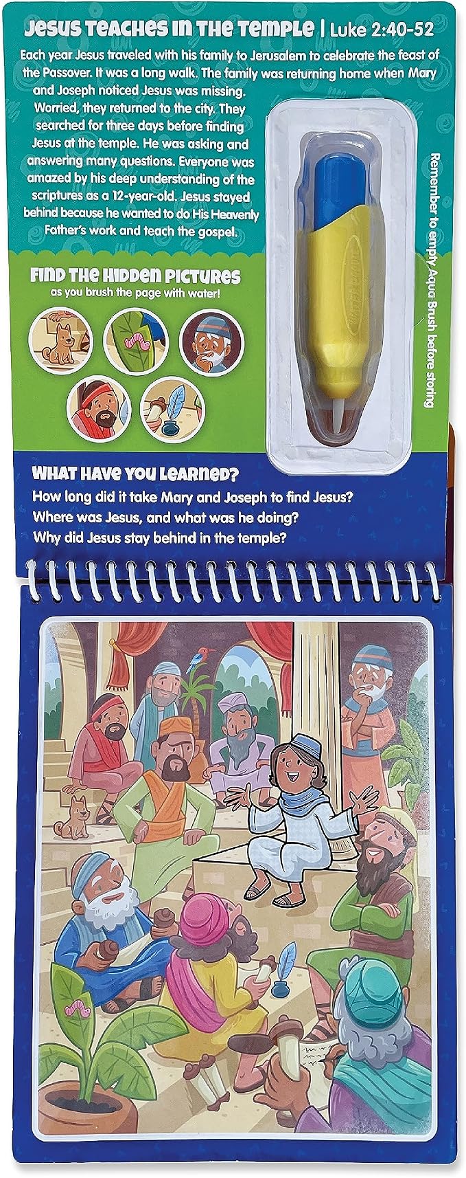 Water Reveal Coloring Scripture Book for Kids. (New Testament #2)